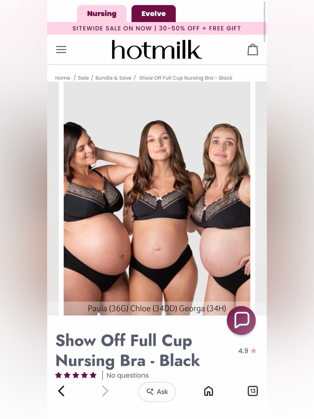 Next Hot Milk Maternity lingerie